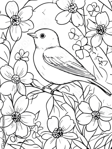 Aus der Serie: Coloring Page - vectorized - From Flowers to Graffiti, Vacation, Fun, Drinks and Animals - Package