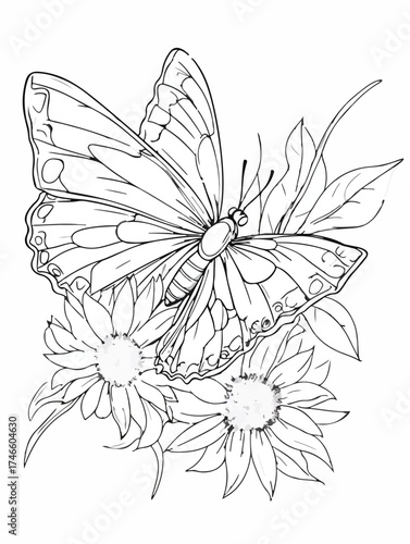 Aus der Serie: Coloring Page - vectorized - From Flowers to Graffiti, Vacation, Fun, Drinks and Animals - Package