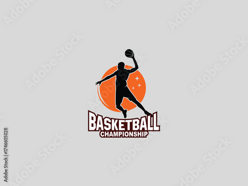Basketball  logo design vector template 