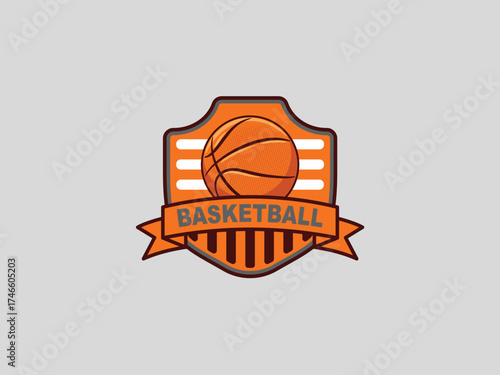 Basketball  logo design vector template 