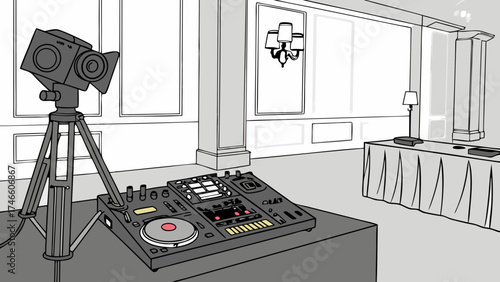 Interior Setup for Event or Recording Studio.