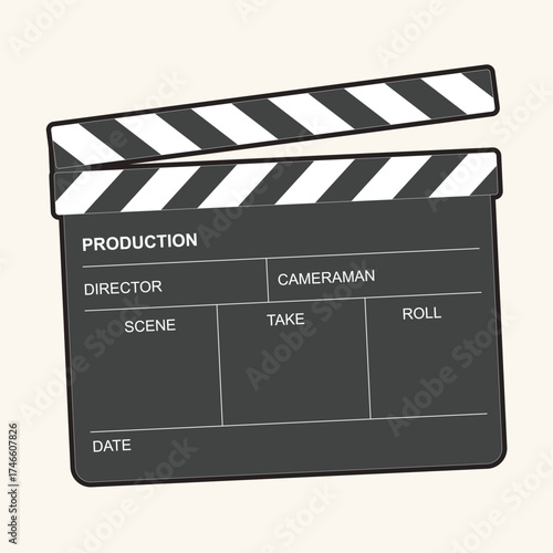 Movie Film Clapper Board for Design Poster 