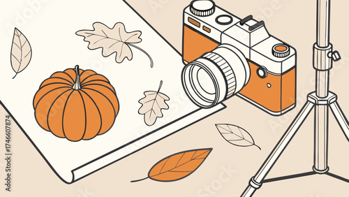 Autumnal Photography Setup.