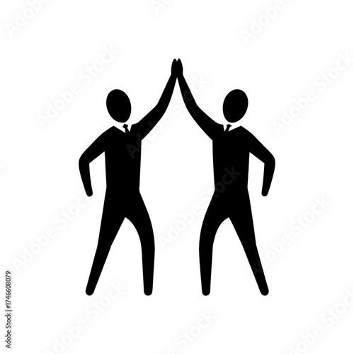 Two people doing a high five