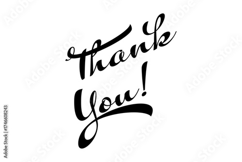 Thank You ! - 手書き風のおしゃれなThank You !（ありがとう！）の文字（カリグラフィー）

