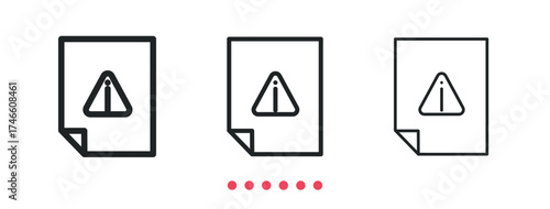 Document icon. Thin line icon vector