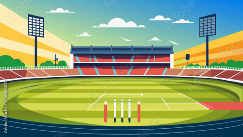 football field and stadium