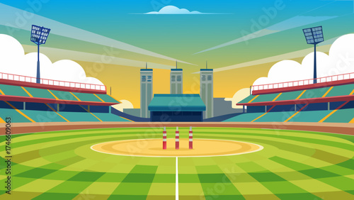 football field and stadium