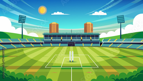 football field and stadium