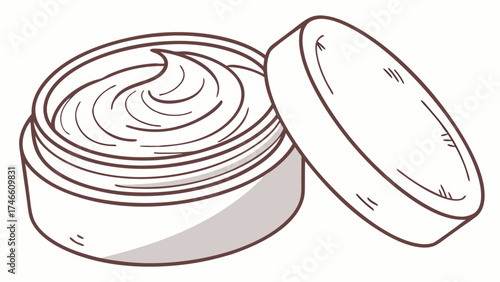 Cream Jar with Product Inside.