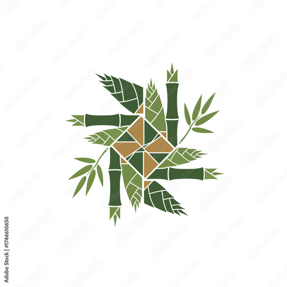 Naklejka premium bamboo plant icon