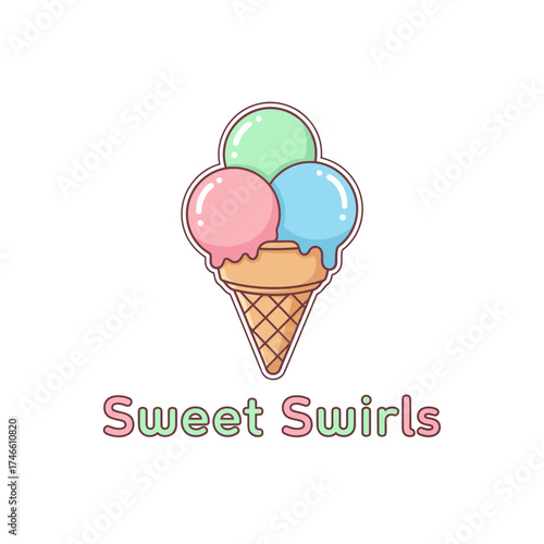  ice cream shop logo