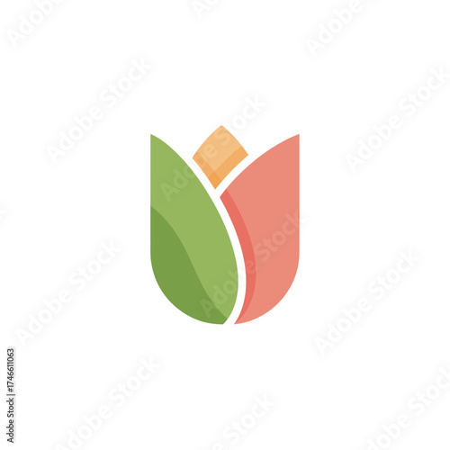 minimal vector logo flower