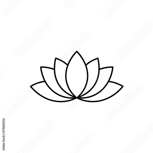 minimal vector logo flower