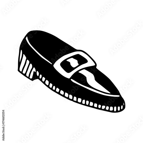stylish loafer shoe vector icon