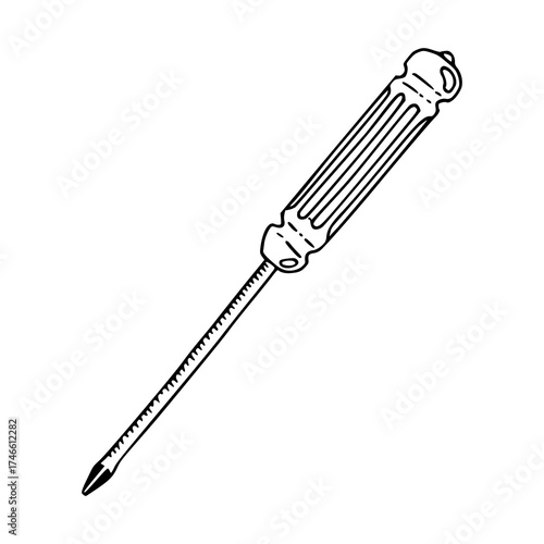 repair and assembly tool outline illustration