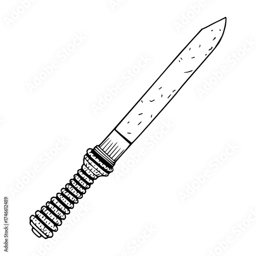 rusty roman gladius illustration