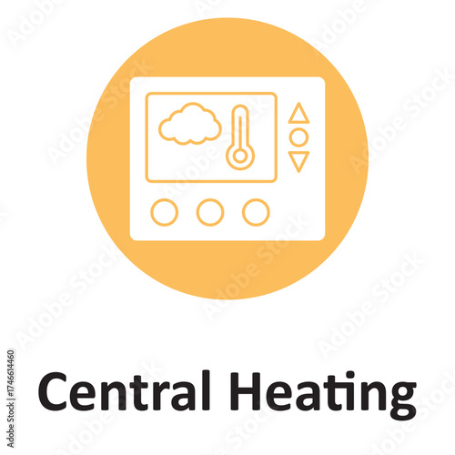 Central heating Vector icon which can easily modify or edit