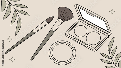 Makeup Brushes and Palette.