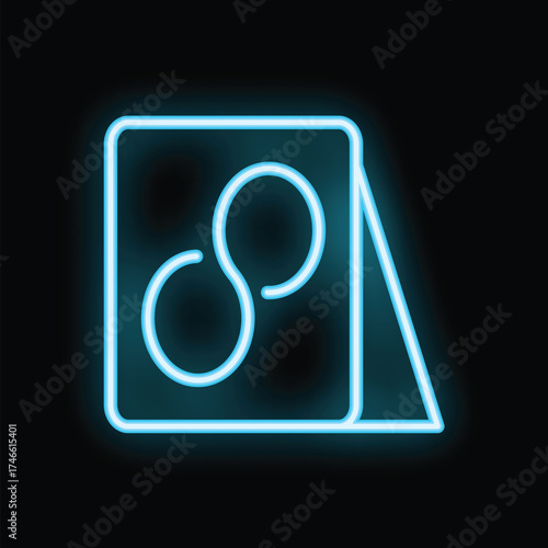Glowing neon infinity symbol displayed on a dark background, representing limitless possibilities and eternal concepts