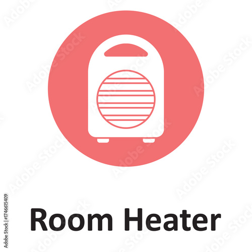 Electric heater Vector icon which can easily modify or edit