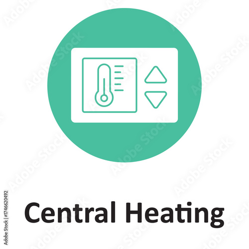 Central heating Vector icon which can easily modify or edit