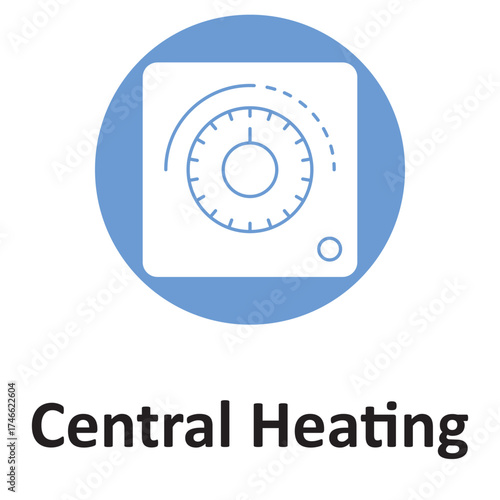 Central heating Vector icon which can easily modify or edit
