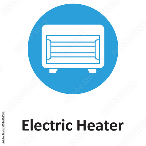 Electric heater Vector icon which can easily modify or edit