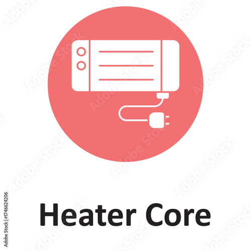 Electric heater Vector icon which can easily modify or edit