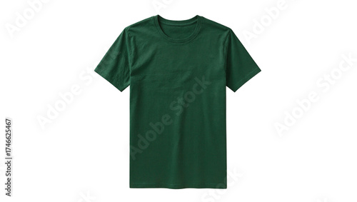 Forest green t shirt on white