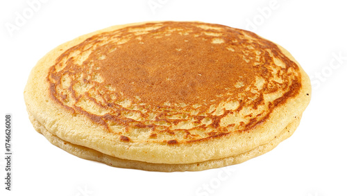 Plain pancake on white background