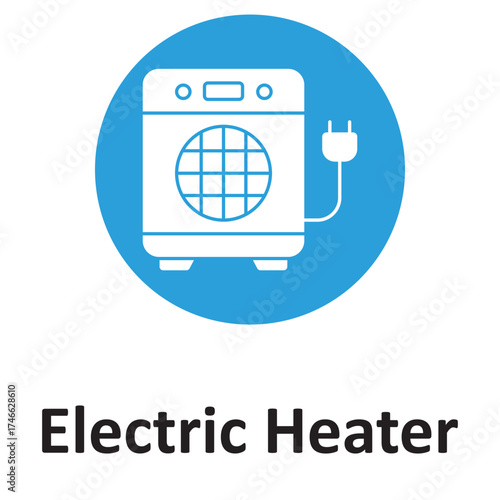 Electric heater Vector icon which can easily modify or edit