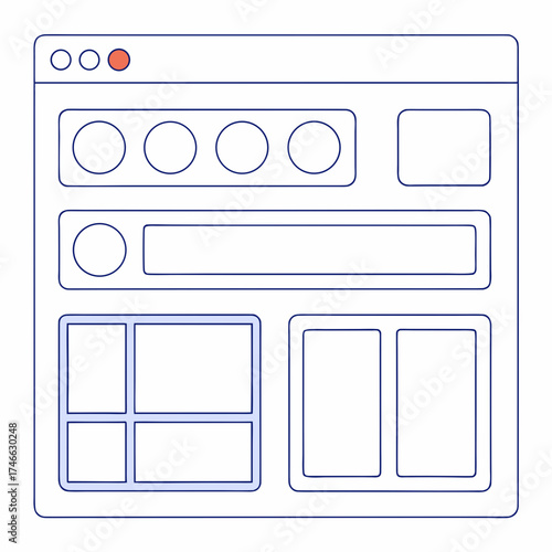 A website template with various content blocks
