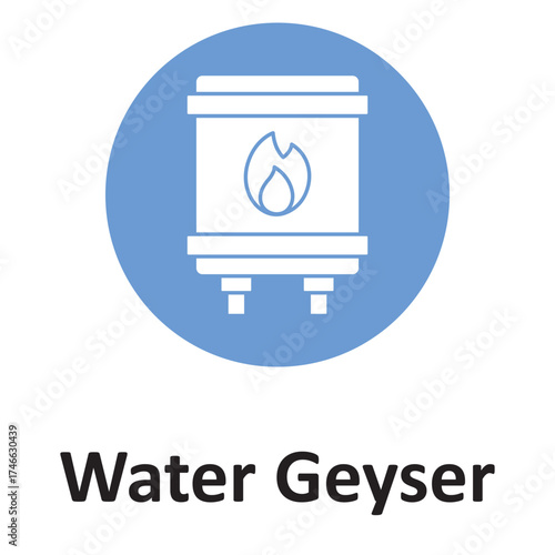 Water geyser Vector icon which can easily modify or edit
