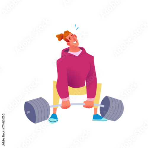 A determined person lifting weights in a gym, showcasing their strength and will to succeed