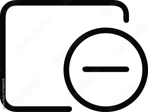 Icon of a document with a minus sign