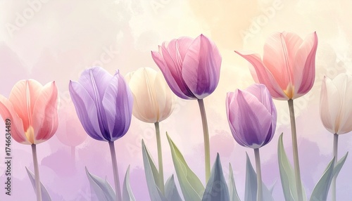 Minimalistische Tulpen