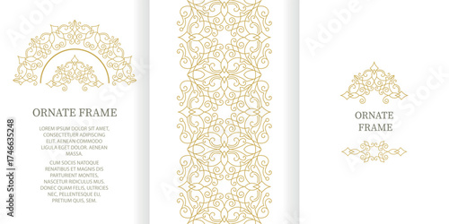 Vector set frames for design template. Floral borders. Ornate decor for save the date, birthday, greeting card, wedding invitation, leaflet, poster, certificate, thank you message.