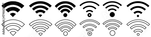 Wi Fi icon vector set. wireless illustration sign collection. signal symbol.