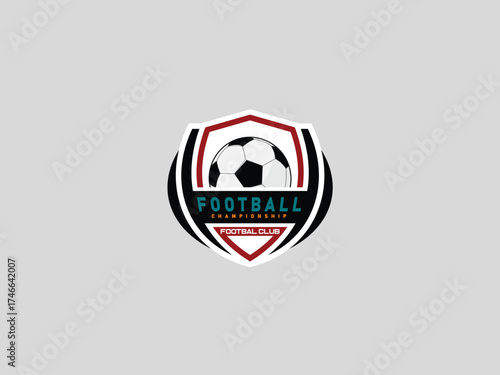 Football logo design vector template 