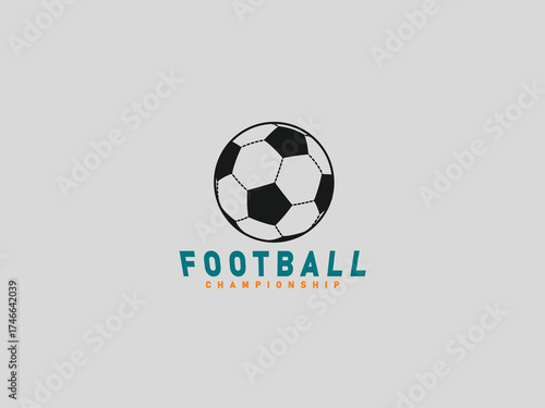  Football logo design vector template 