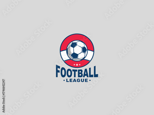  Football logo design vector template 