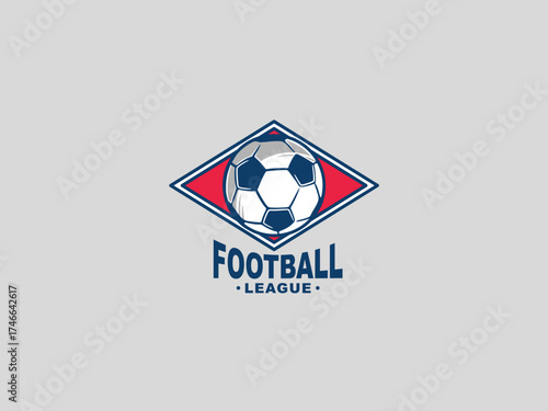  Football logo design vector template 