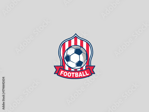  Football logo design vector template 
