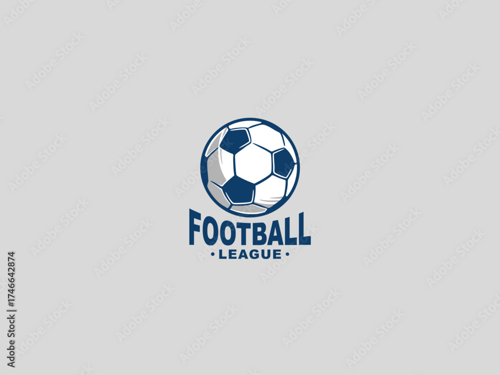 Obraz premium Football logo design vector template 