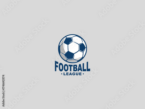  Football logo design vector template 