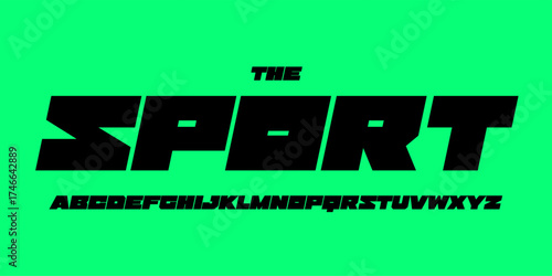 Heavy rectangular font, sport geometric letters, industrial geometrical alphabet for power bold headlines, massive lettering, military branding, urban tech logo. Vector typeset