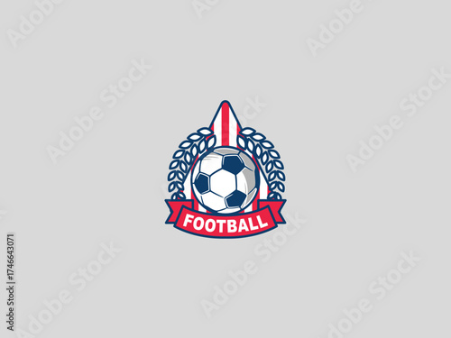  Football logo design vector template 