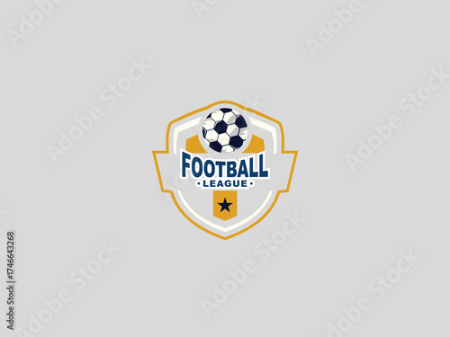  Football logo design vector template 
