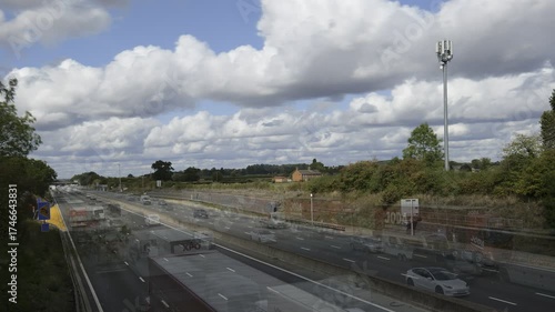 Motorway traffic in motion in england uk timelapse